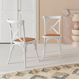 Chaise de bistrot vintage bois (lot de 2) BELLEVILLE