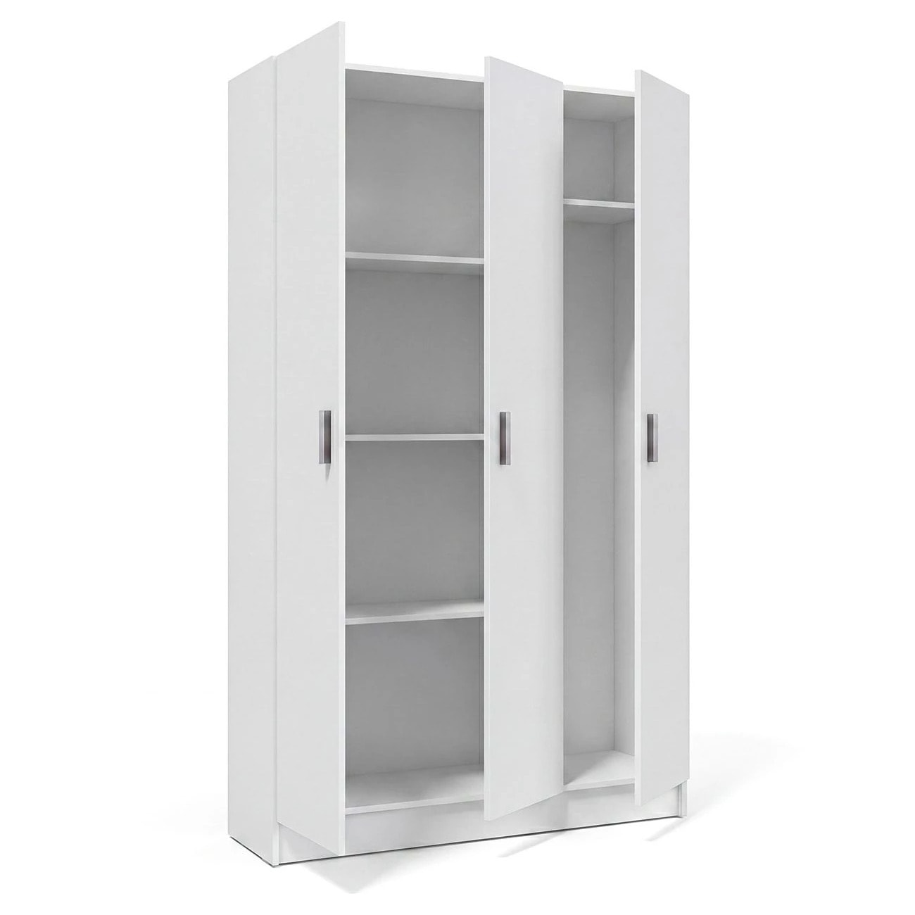 Armario de 3 puertas en blanco artik 109x180 cm Multi Useful Blanco