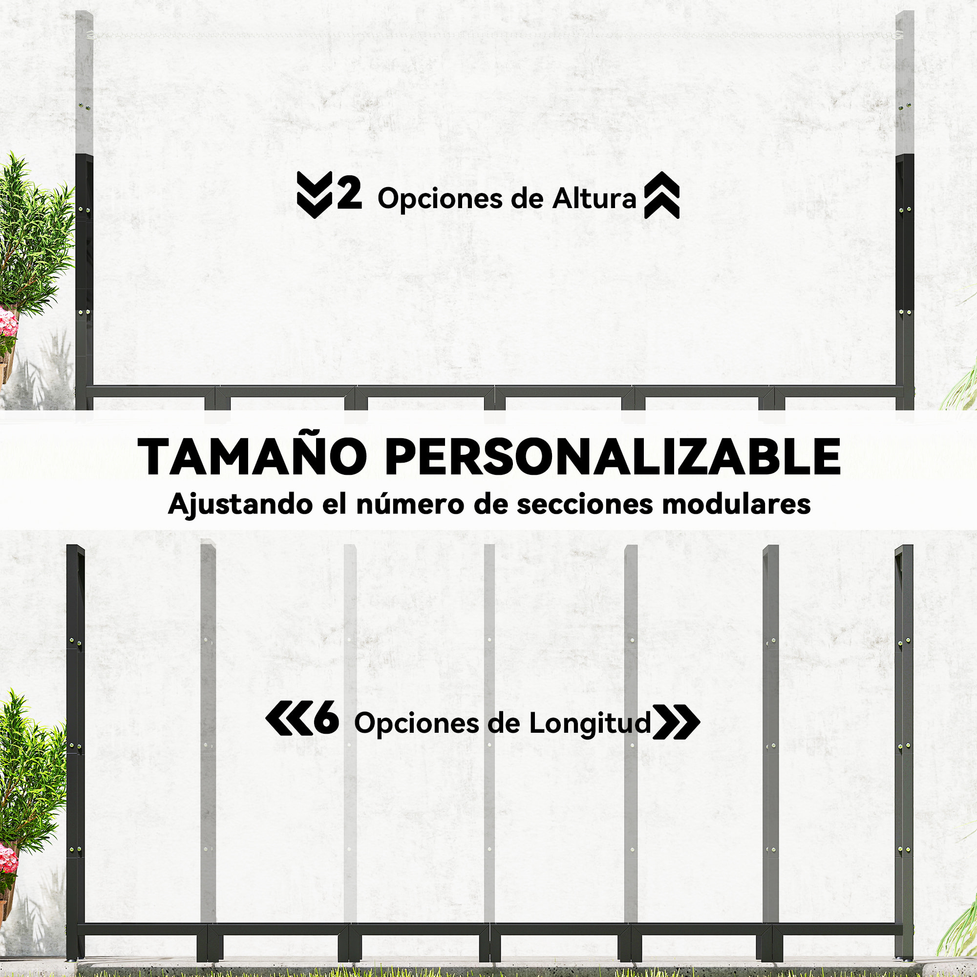 Estante de Leña Metálico, 235x31x116 cm, Leñero Exterior con Cubierta Impermeable 600D Oxford, Marco de Acero y Cadenas de Acero, Soporte para Leña de Chimenea, Almacenaje para Madera, Negro