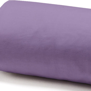 Drap housse percale - bonnet:25cm poudre de lilas