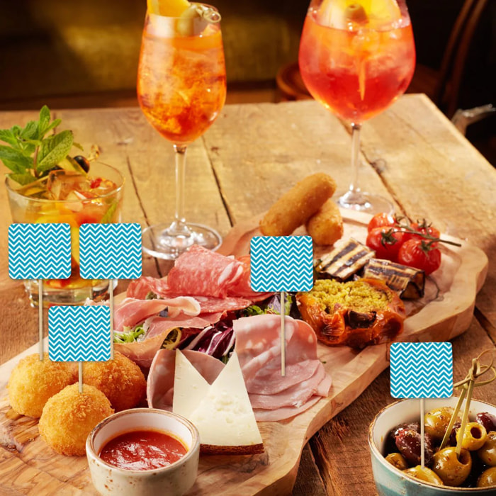 Lot de 50 cure-dents avec drapeau pour apéritif Fackelmann Nature