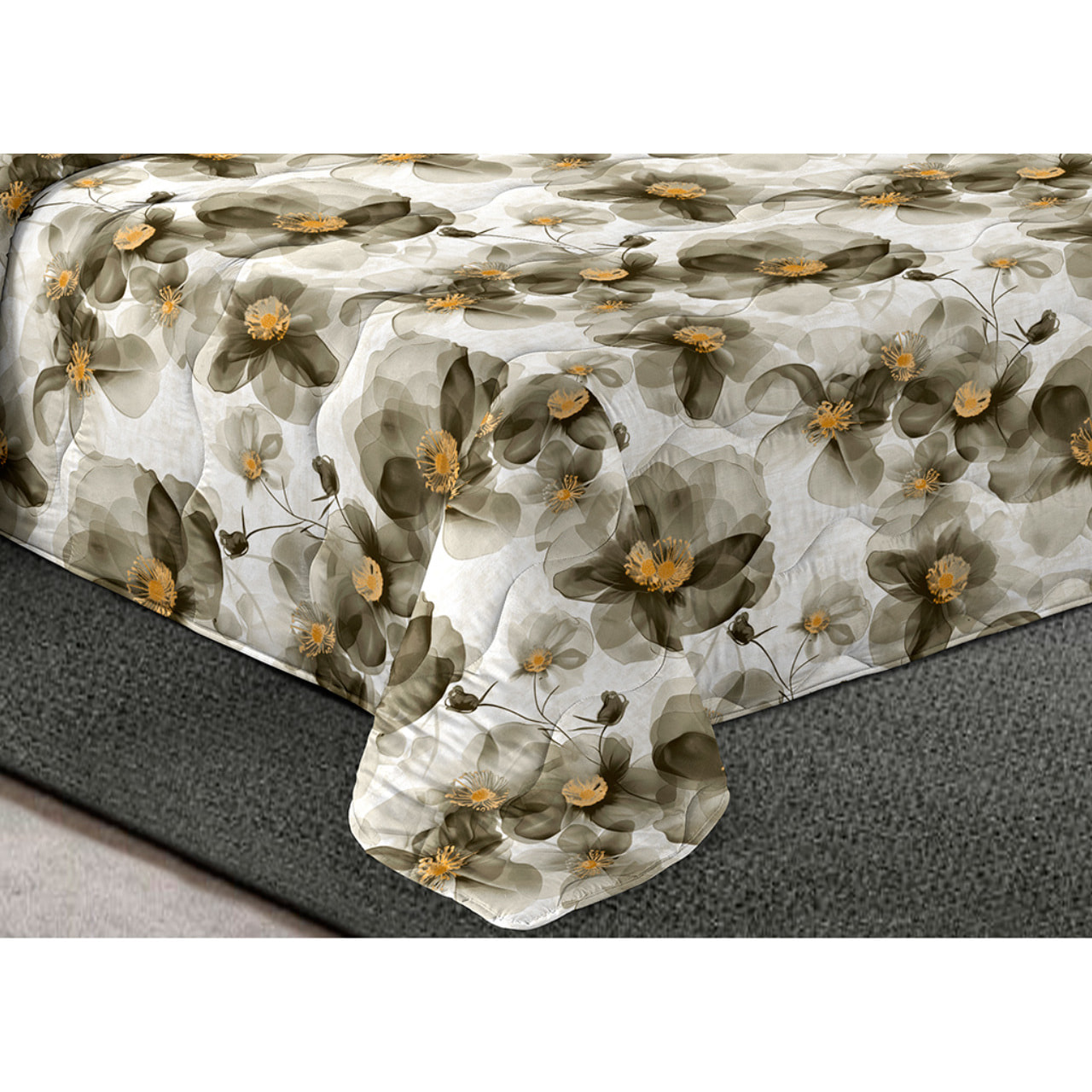 Trapunta Invernale 300gr Made in Italy Piumone Clado Linea Scaldanotti Disegno Ilenia Grigio