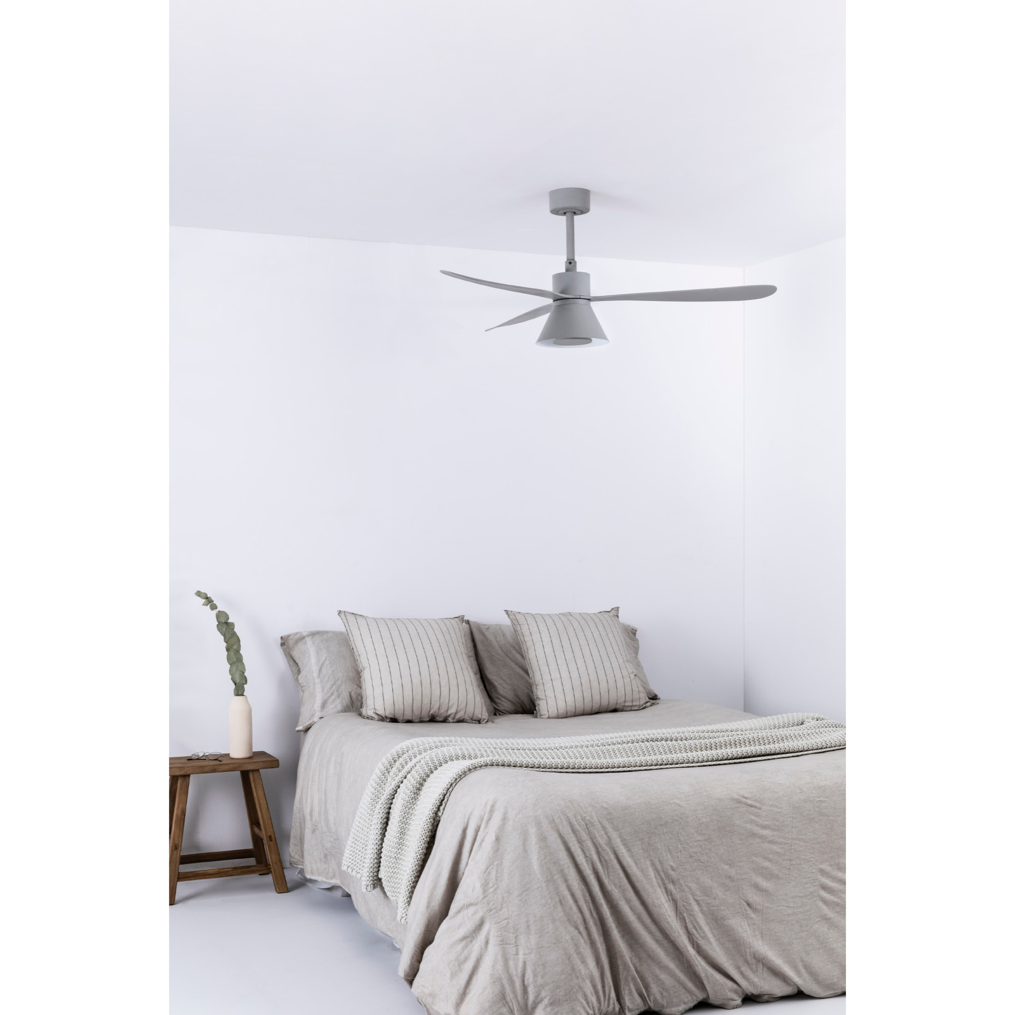 AMELIA L CONE LED Ventilador de techo gris