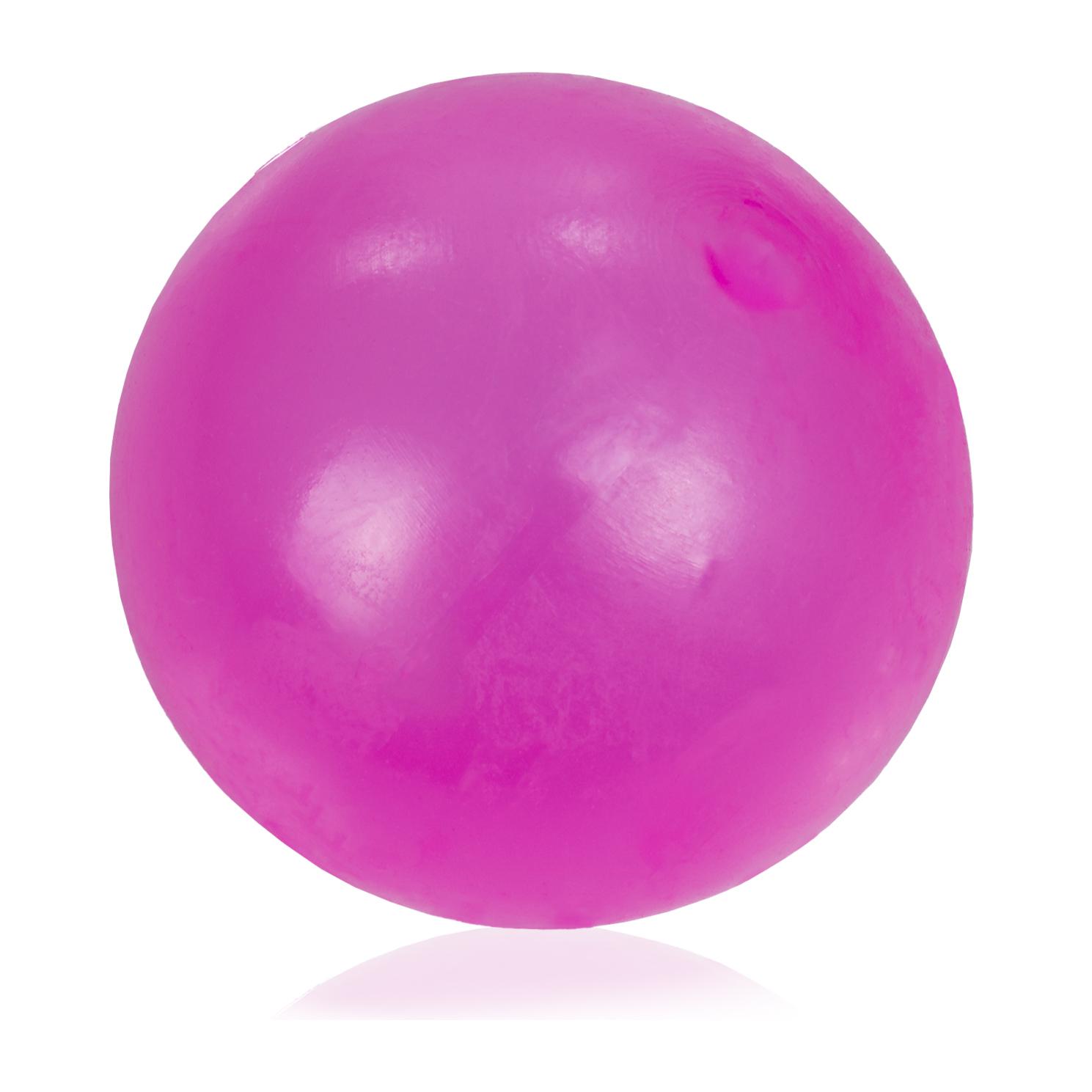 Sfera in silicone antistress da 5,5 cm, si illumina al buio. Palla morbida da spremere e spremere. Appiccicoso, aderisce al soffitto e alle pareti per pochi secondi.