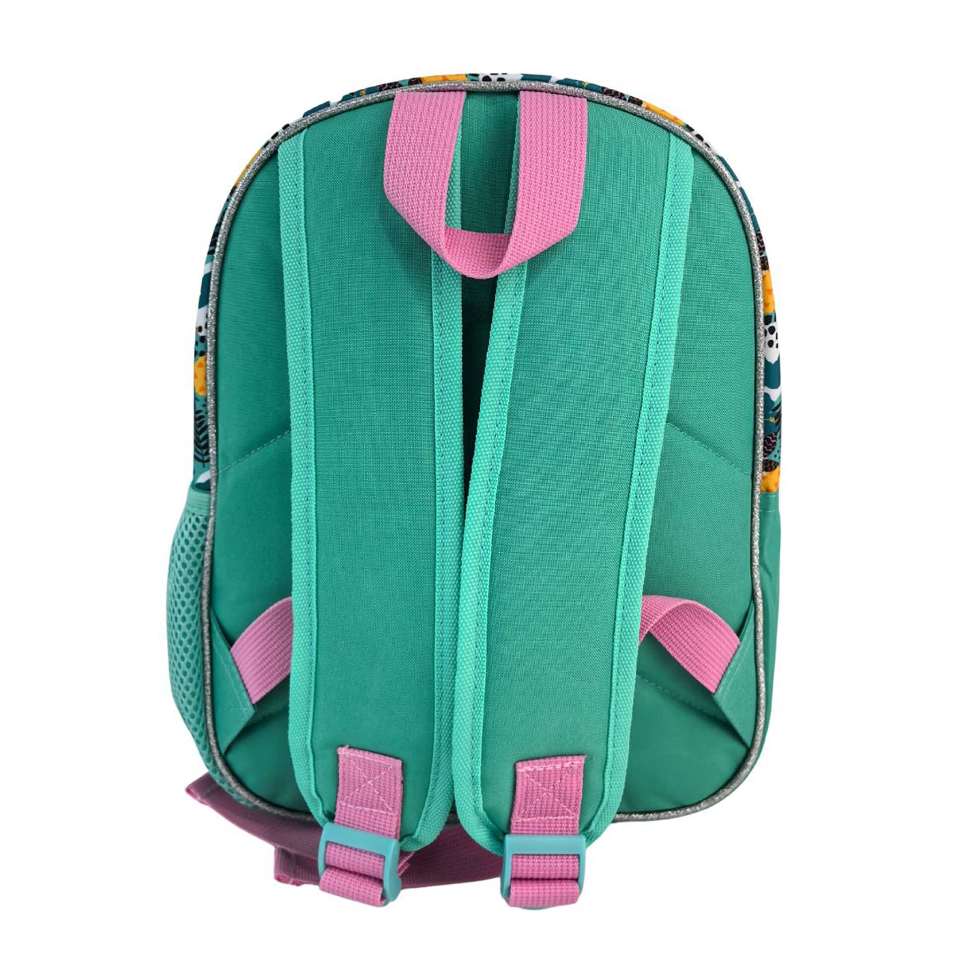 Stitch Tropical Zaino Prescolare 3D. Tasca laterale. Schienale imbottito.