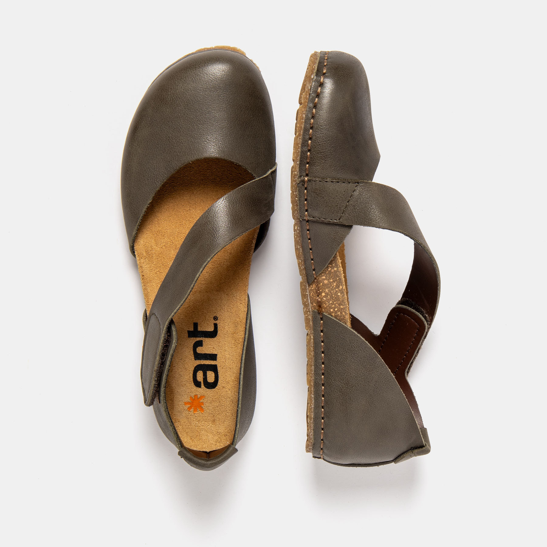 Sandalias 0384 ROMA KAKI/ CRETA color Kaki