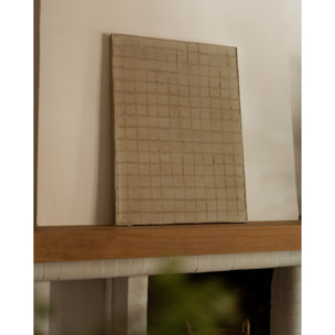 Tableau marron décoratif sur coton avec cadre en bois peint à la main à la peinture à l'huile en différentes tailles