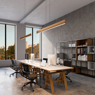 LEDS C4 Colgante Bravo LED 40.7 Blanco cálido - 3000K ON-OFF Oro 3075lm