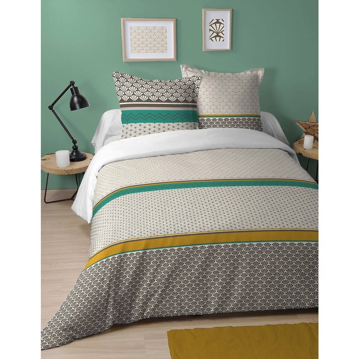 Parure Housse De Couette 3pcs Coton 57fils Loxa