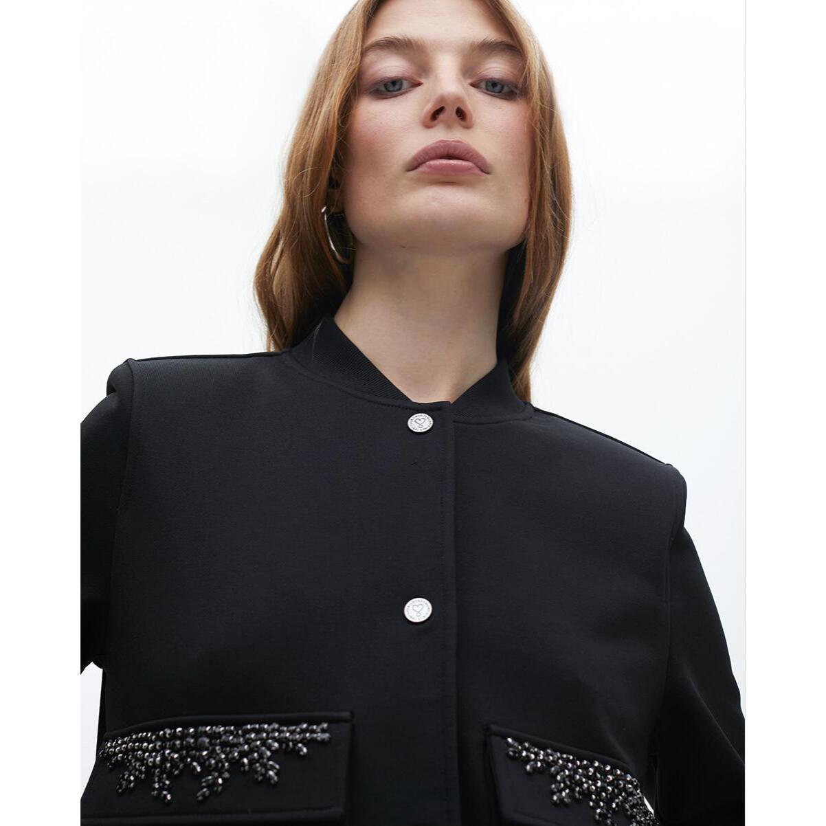 Bomber con dettagli tasche gioiello