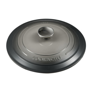 Juego de 3 Cacerolas de Ø20Ø24Ø28cm y 2,4L, 4,4L y 6,5L con tapas en Aluminio fundido en color Gris EXCALIBUR Bergner