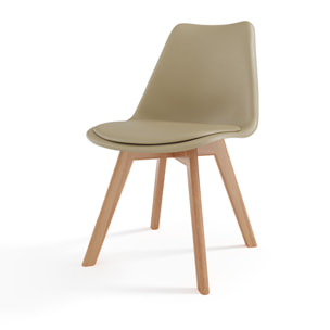 Set Di 4 Sedie Per Sala Da Pranzo Ufficio Con Gambe In Faggio Legno Massello Massiccio Stile Nordico Scandinavo Comoda Seduta Imbottita Ideale Per Sog