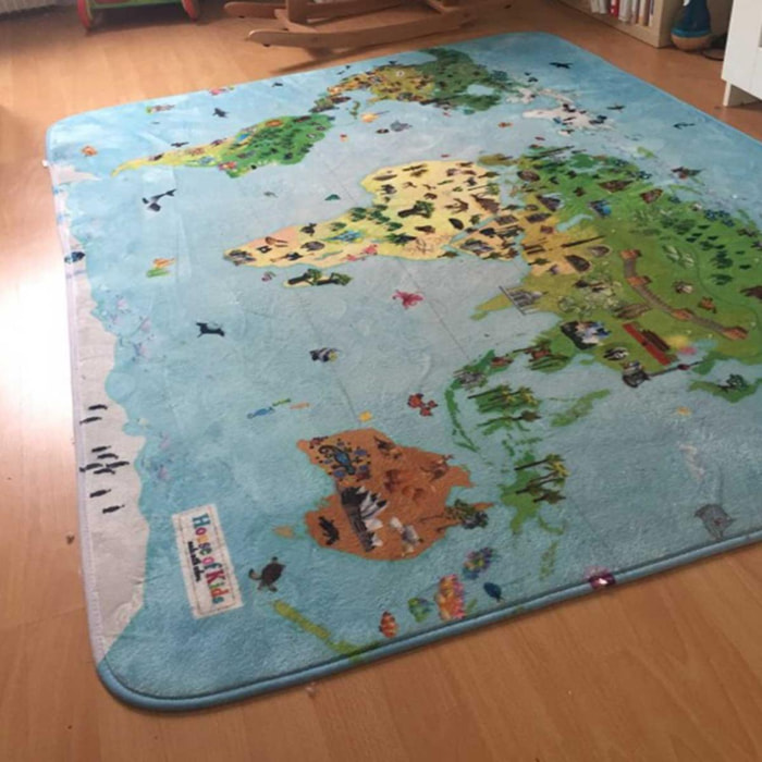 Tapis enfant SUPER DOUX Carte du monde