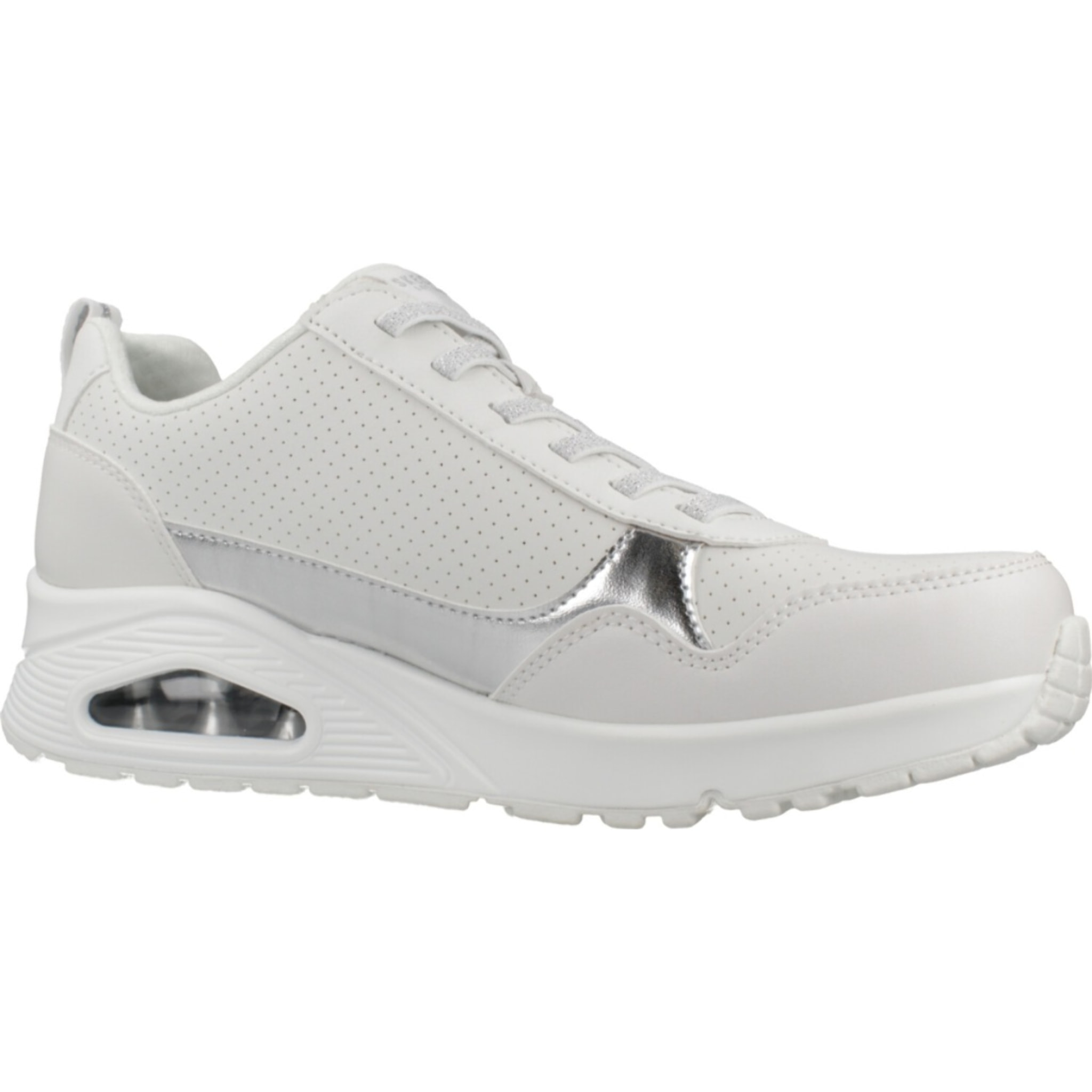Sneakers De  Mujer Uno Metallic Sliders Blanco