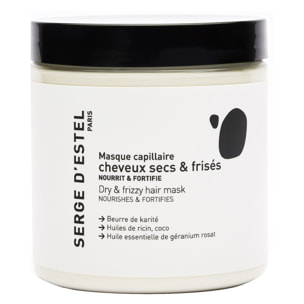 Cheveux Secs et Frisés - Masque Nourrissant et Fortifiant pour Cheveux Secs et Frisés 250g
