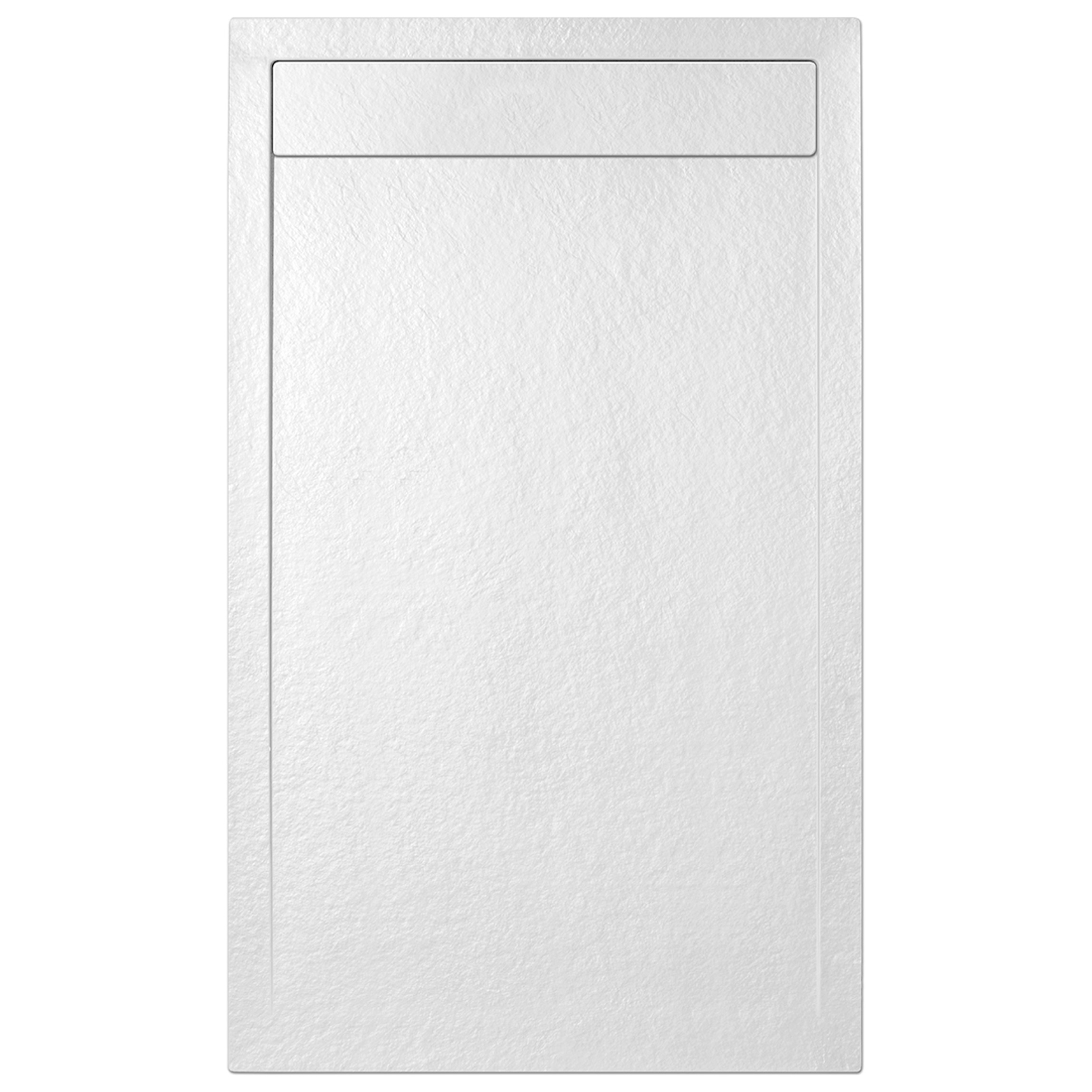 Fusion Receveur de douche 140x90cm en marbre coulé, Blanc (SATFUP14090BL)