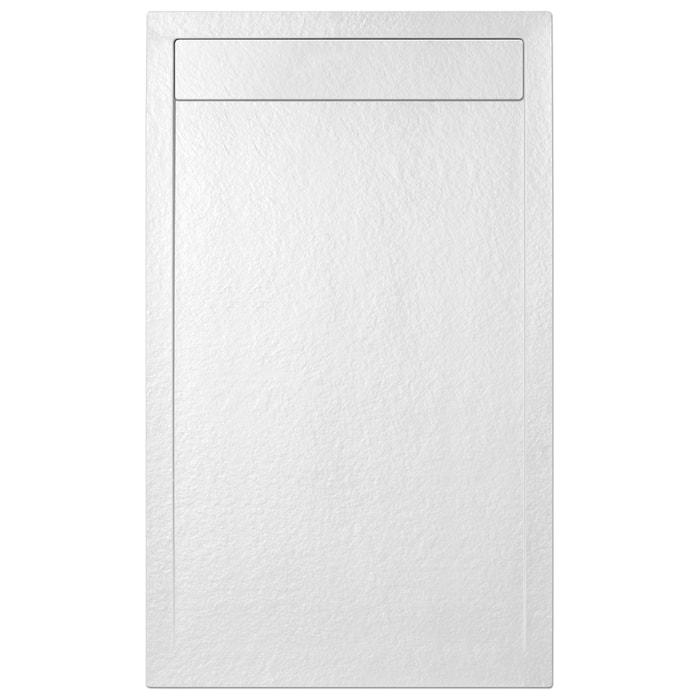 Fusion Receveur de douche 140x90cm en marbre coulé, Blanc (SATFUP14090BL)