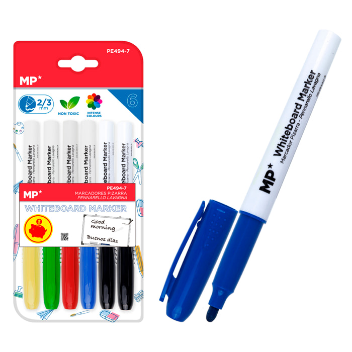 SET MARCATORE PER BACHECA 6 Uds. COLORI VARI