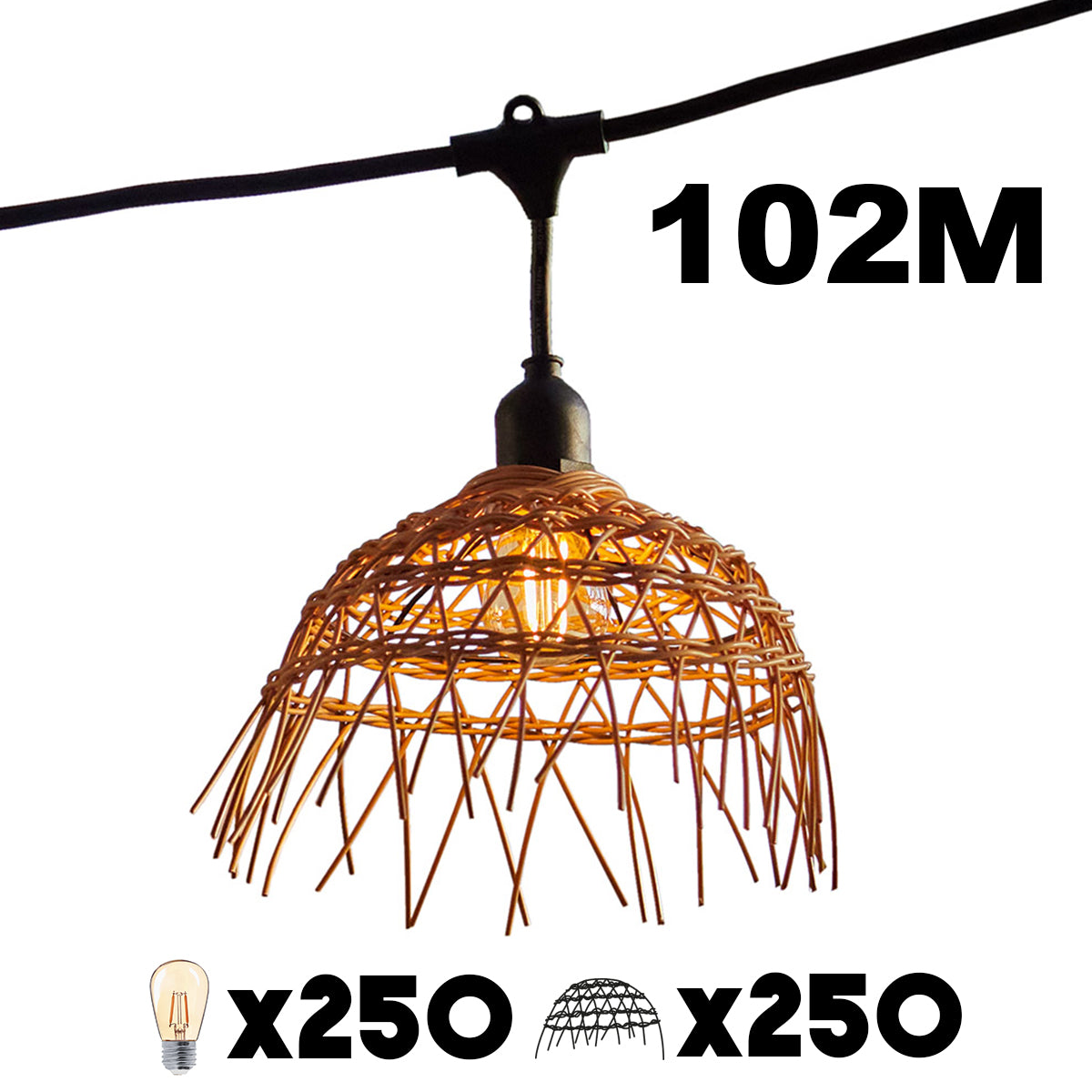Lot de 25 guirlandes HAWAII LIGHT CONNECTABLE 6M
