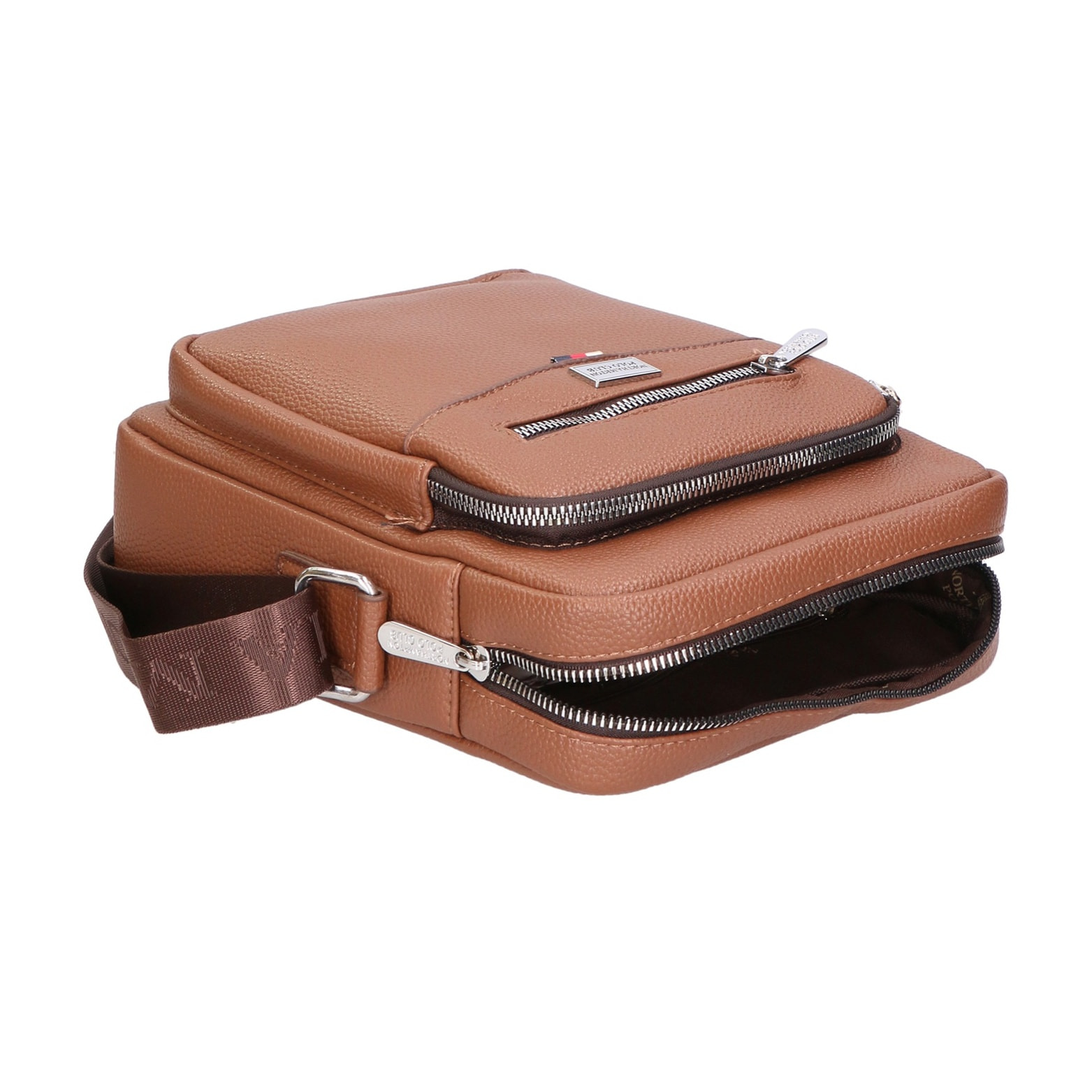 Borsa a tracolla uomo - Modello False - 100% pelle PU - 20.0 x 24.0 x 6.0 cm