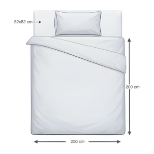 Parure Copripiumino Bicolor Estate/Inverno 100% Cotone Tinta Unita Amici Rosso/Rosa