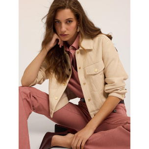 Motivi - Chaqueta de tela revestida - Beige