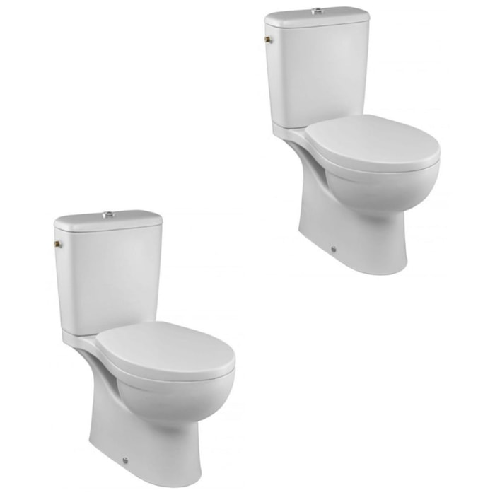 Lot de 2 WC à poser sans bride Patio + abattant