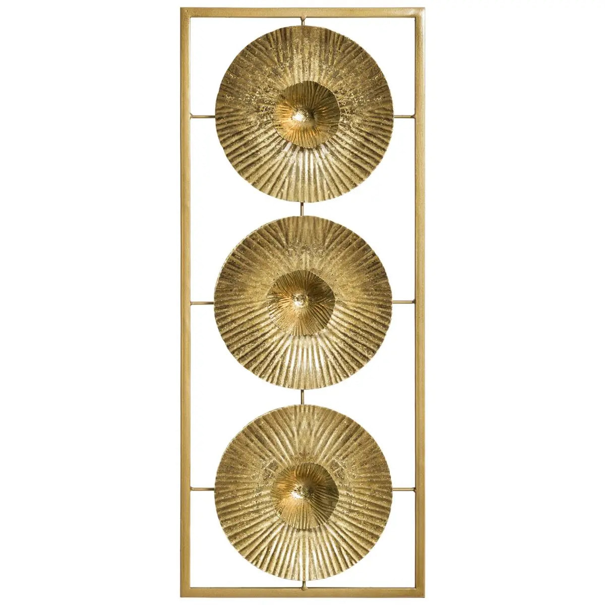 Déco murale métal doré 25x61cm