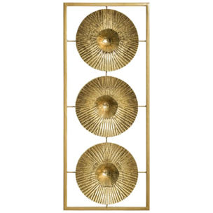 Déco murale métal doré 25x61cm