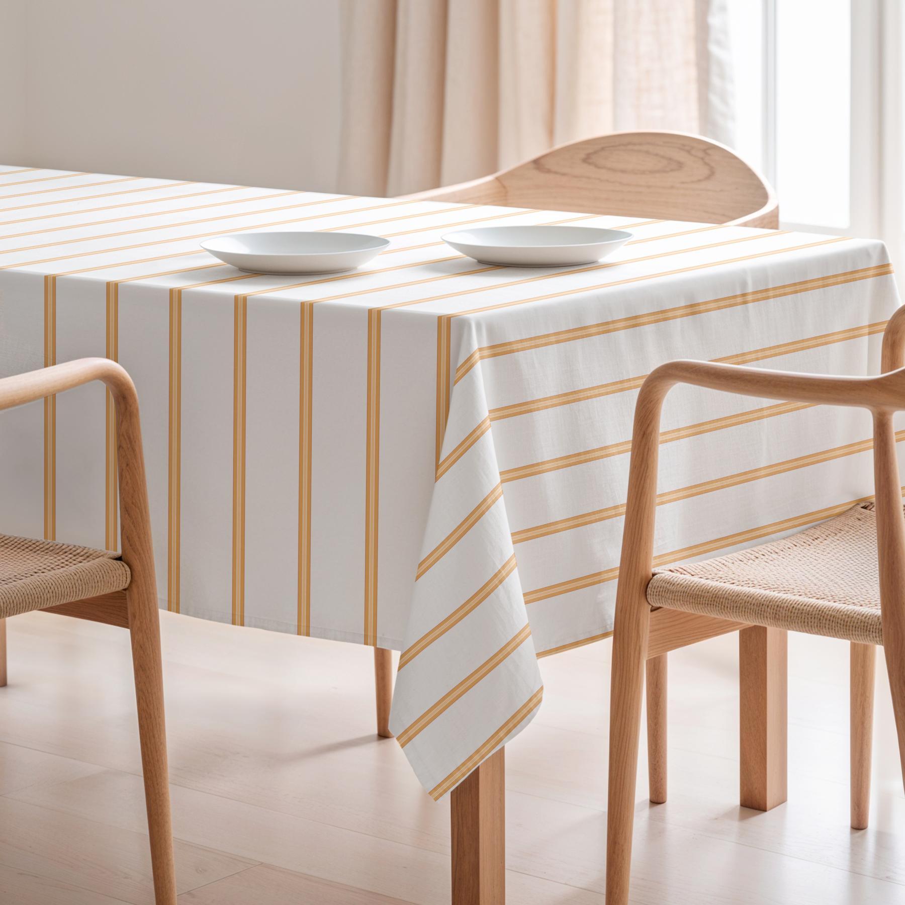 Nappe imprimée anti-tâches LAMBÍ JAUNE