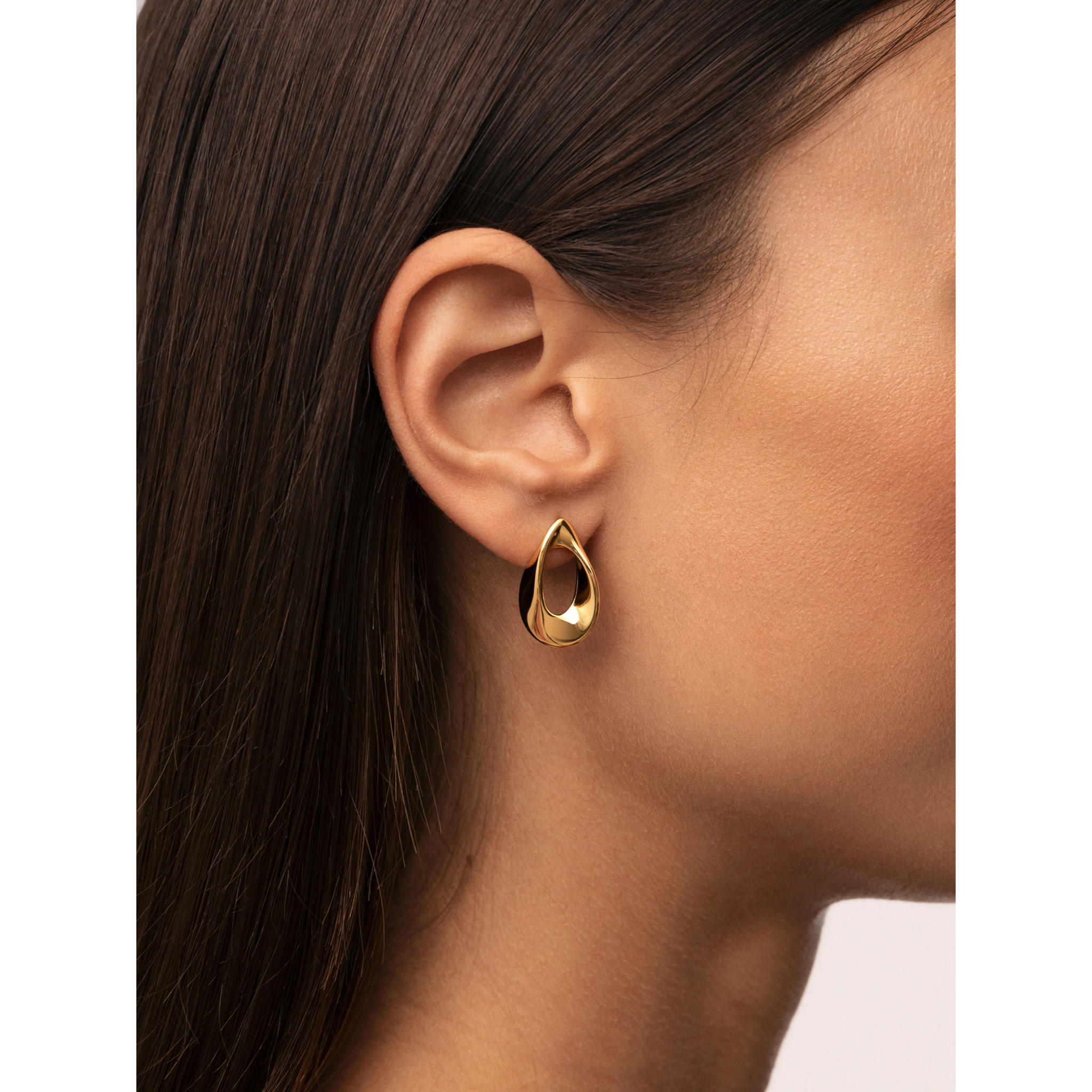 Pendientes Ona Acero Baño Oro