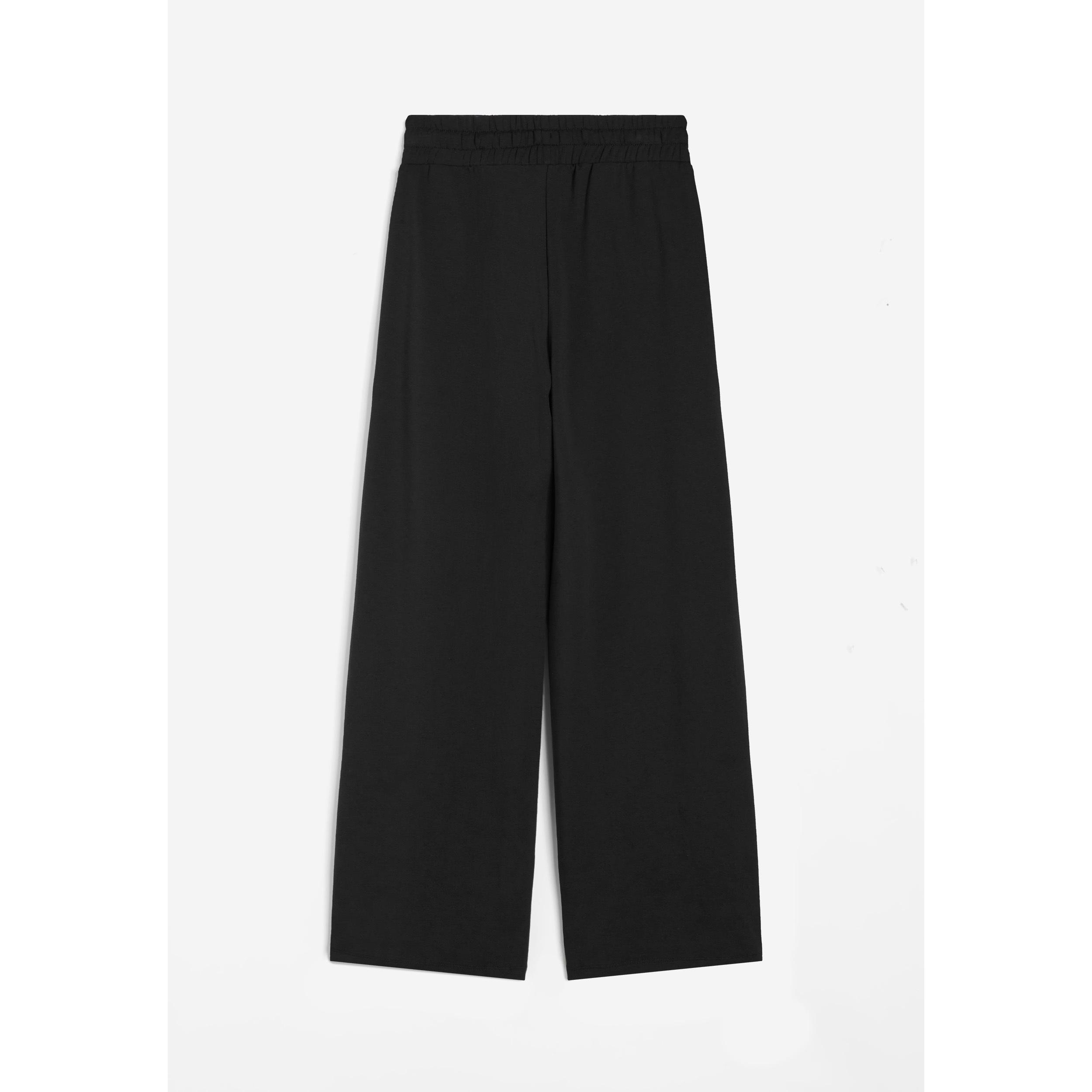 Pantaloni donna in french terry modal con gamba dritta