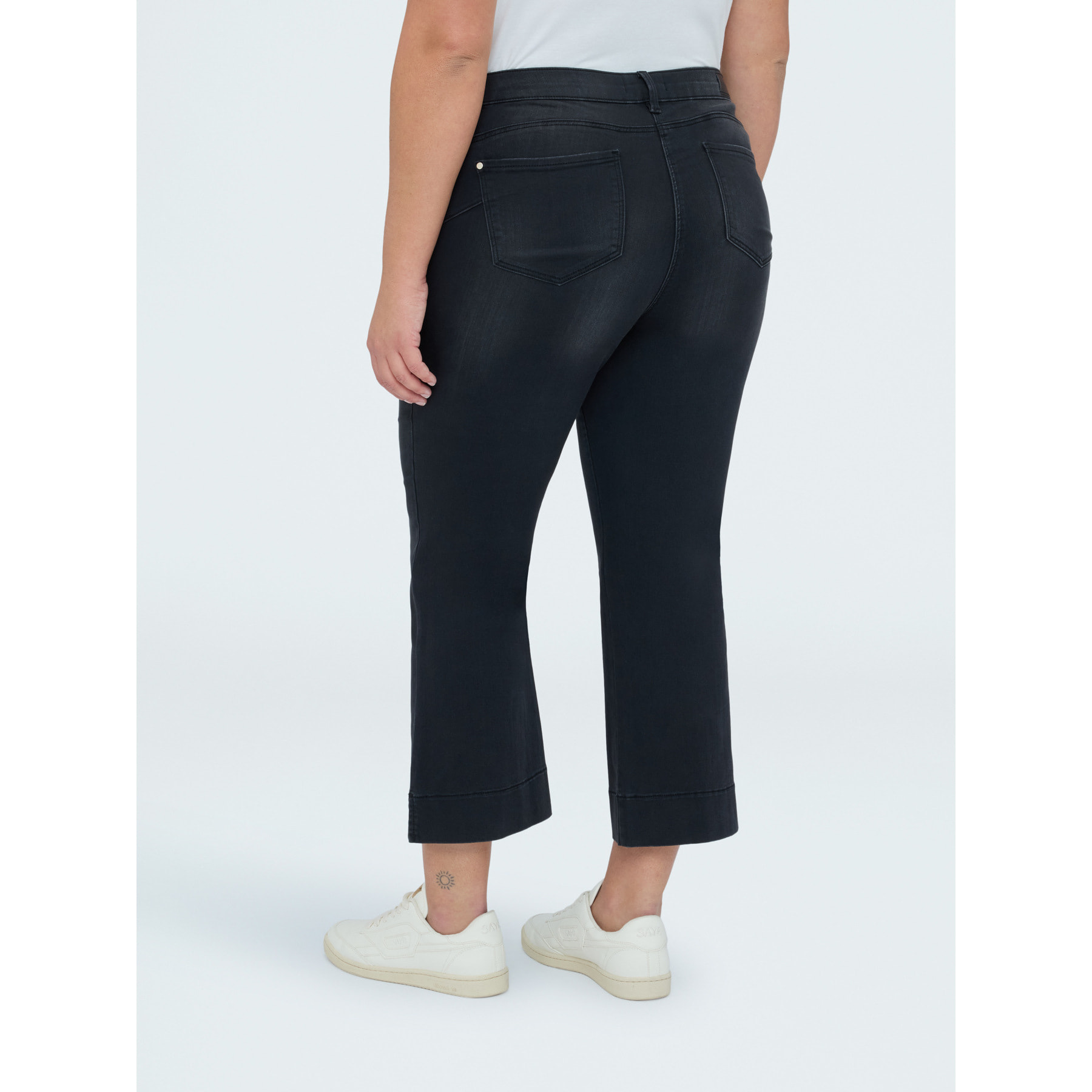 Fiorella Rubino - Jeans Kick Flare lavaggio black - Nero