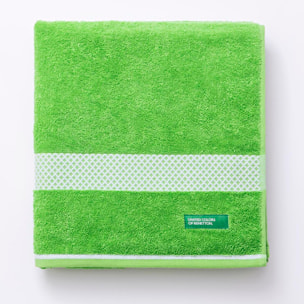 Toalla De Mano 70X140Cm 450Gsm 100% Algodón Con Borde Jacquard Verde Summer Be