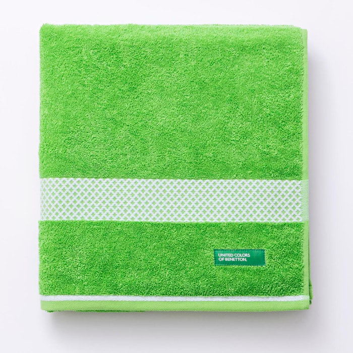 Toalla De Mano 70X140Cm 450Gsm 100% Algodón Con Borde Jacquard Verde Summer Be