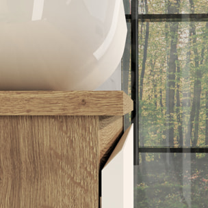 ENSEMBLE DE SALLE DE BAIN NIA | MEUBLE SUSPENDU | 70 CM BLANC | DEUX TIROIRS |LAVABO SUR PLAN | MIROIR NON INCLUS | MEUBLE MONTÉ | ALDAY