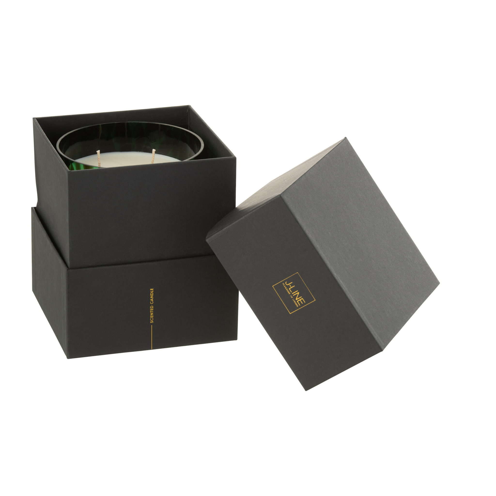 J-Line bougie parfumée Noa - Sandalwood - verre - vert - medium - 68H