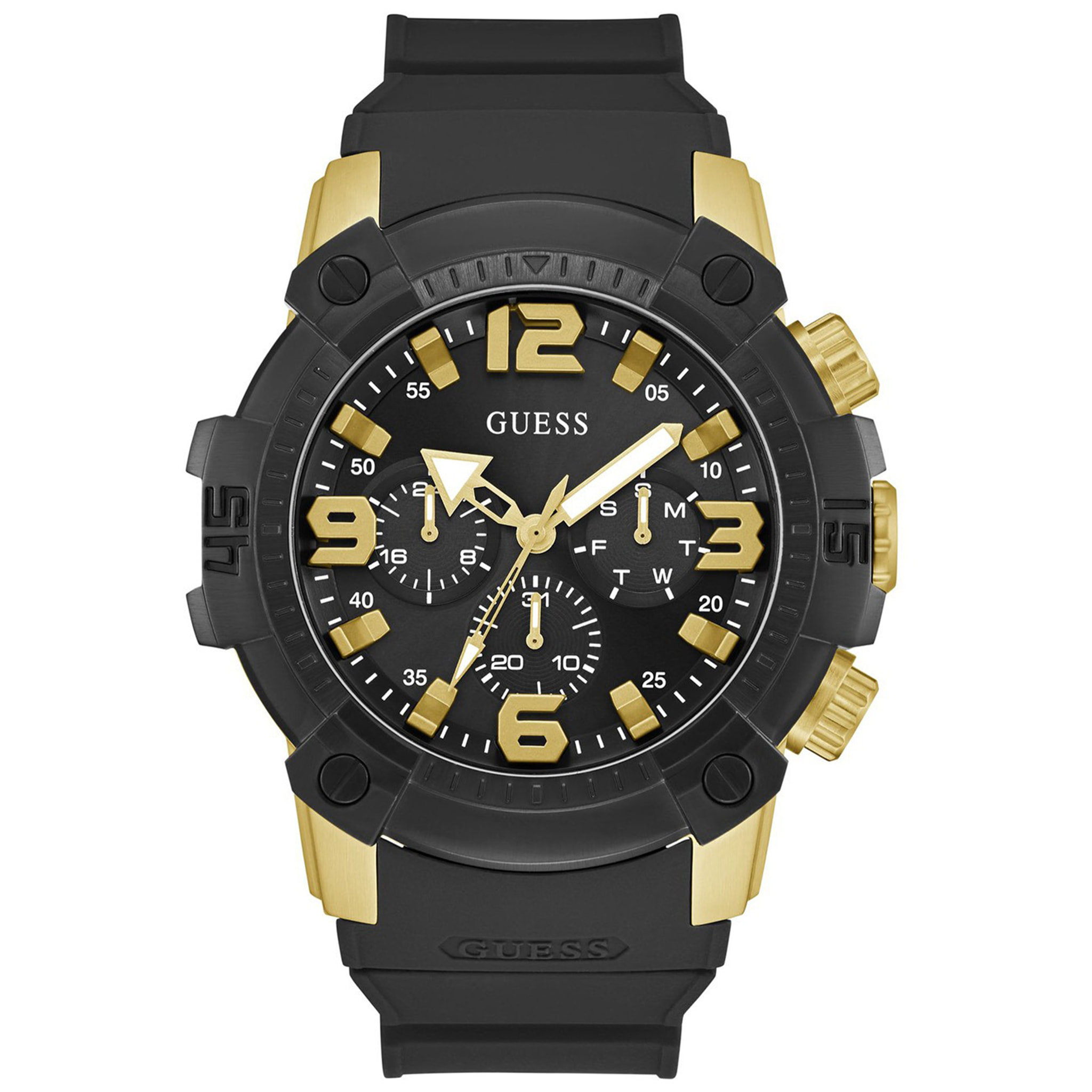 Reloj Guess GW0911G3 Hombre Analogico Cuarzo con Correa de Silicona