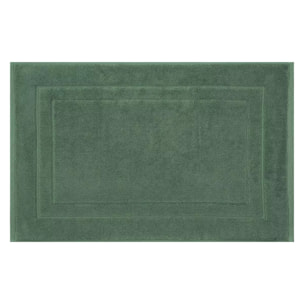 Tapis de bain pur coton 900 g/m² uni vert Elea kaki