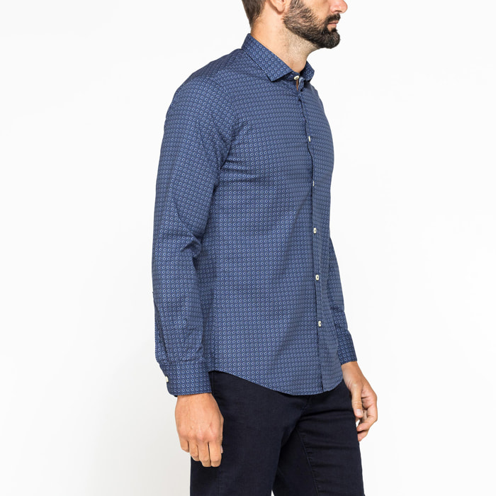 CAMICIA SLIM FIT IN POPELINE STRETCH