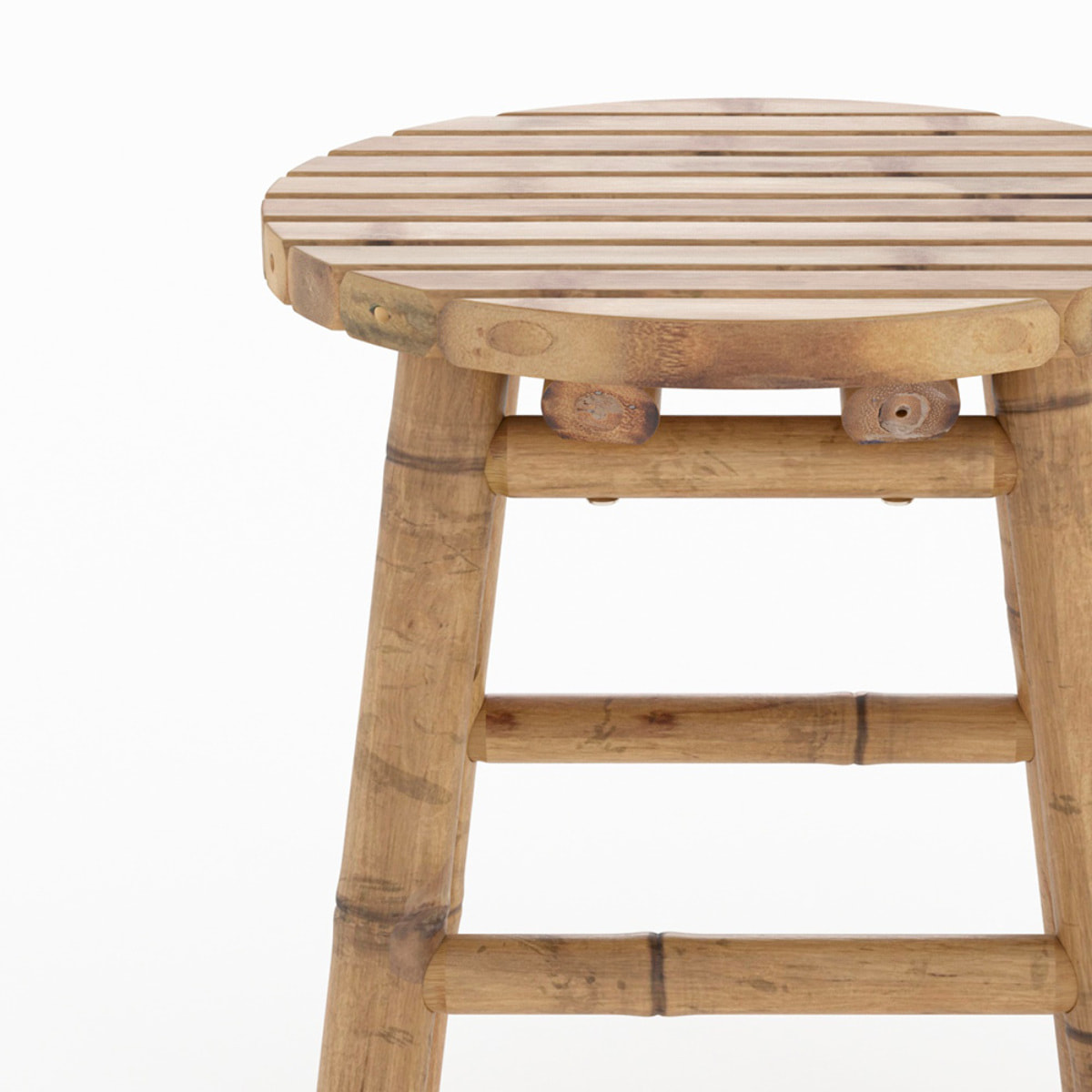 Tabouret de jardin en bambou H45,5 cm - Polly