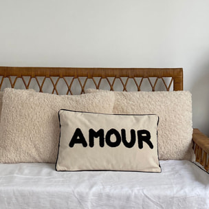 Coussin déhoussable AMOUR - Naturel