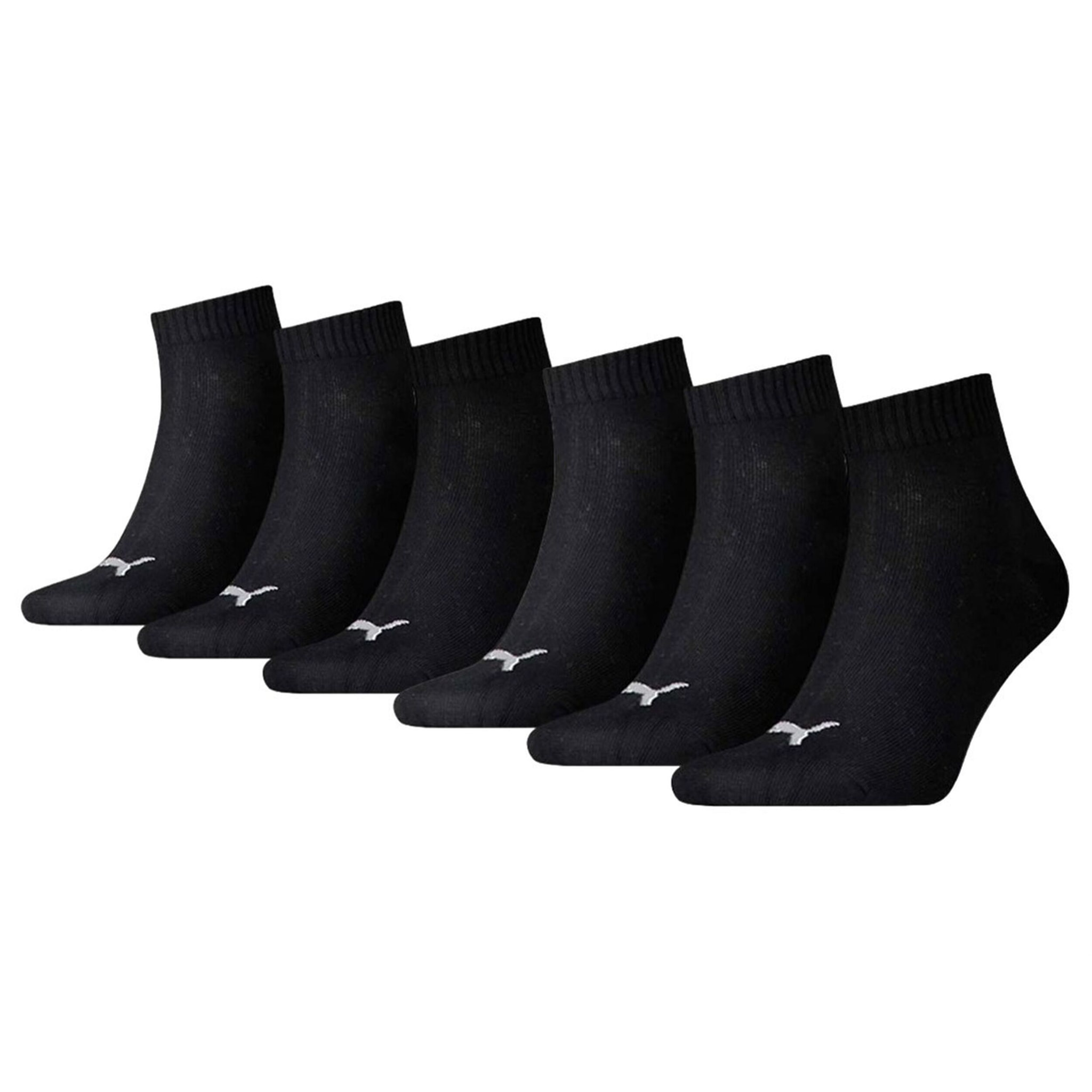Calzini Puma Unisex Quarter Plan 6 Pairs Nero