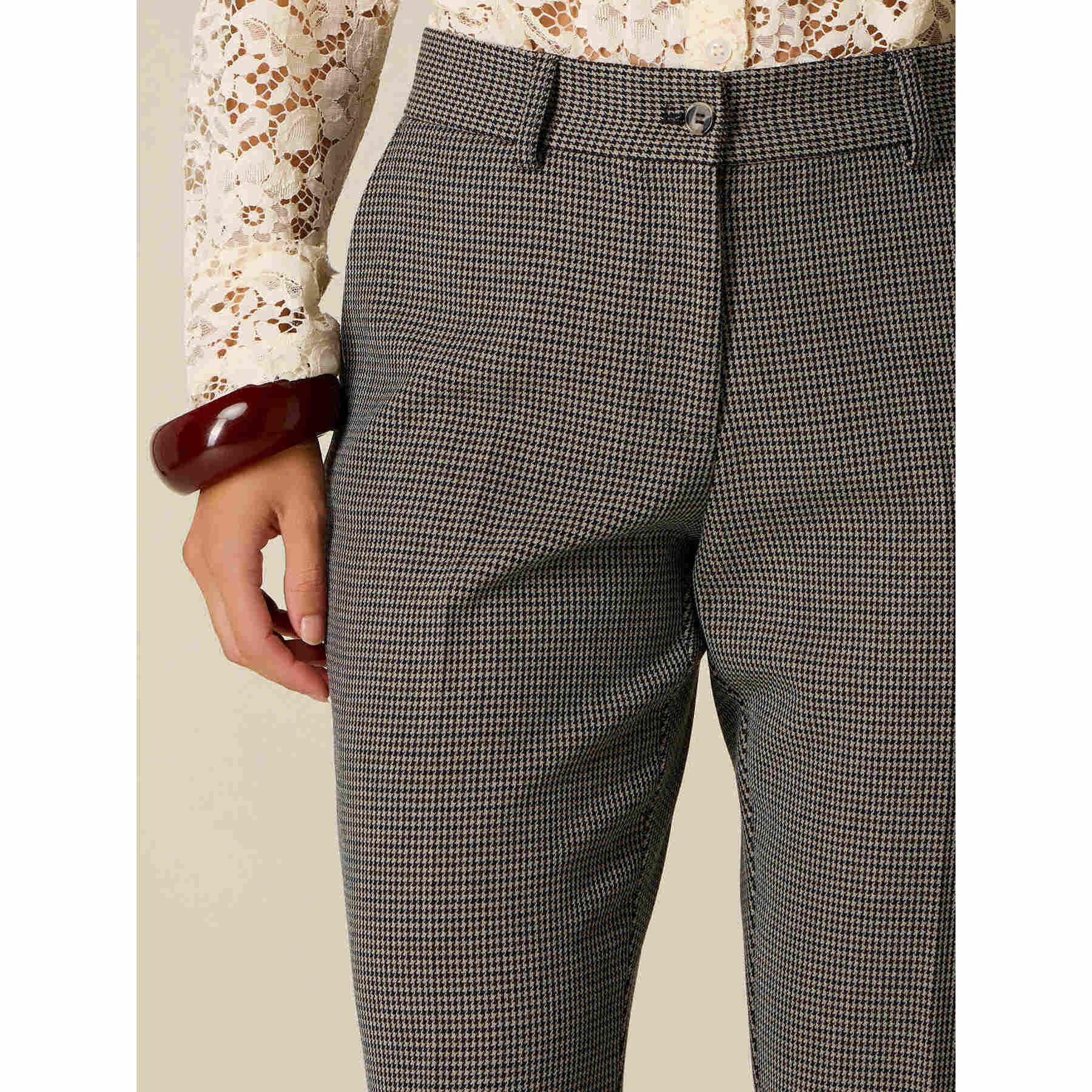 Oltre - Pantaloni pied de poule - Multicolor