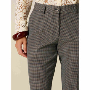 Oltre - Pantaloni pied de poule - Multicolor