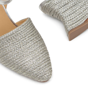 Alpargatas de cuña de mujer Julia trenzada y punta afilada