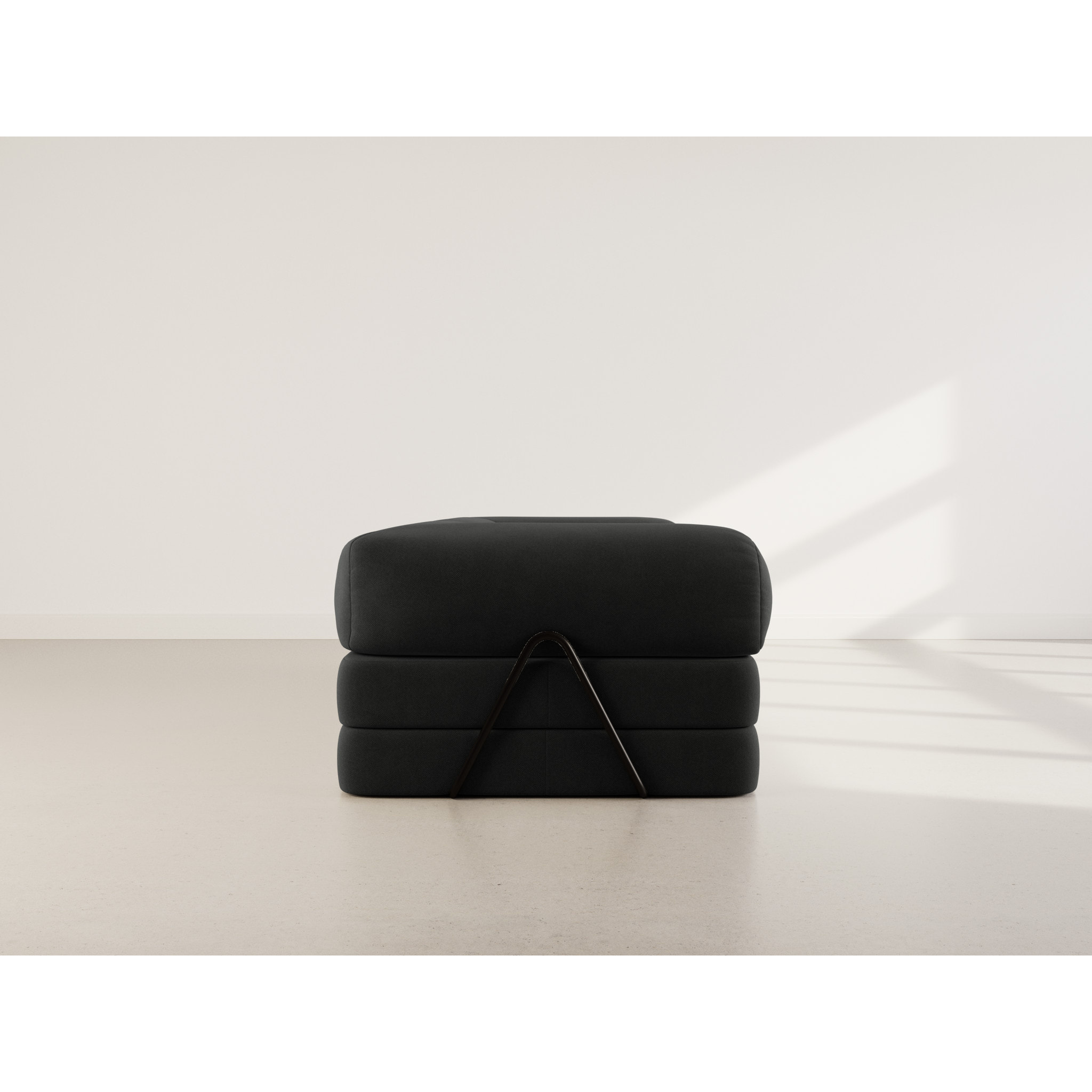 Nebula - Canapé 3 places convertible en velours texturé - Gris