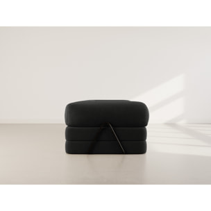 Nebula - Canapé 3 places convertible en velours texturé - Gris