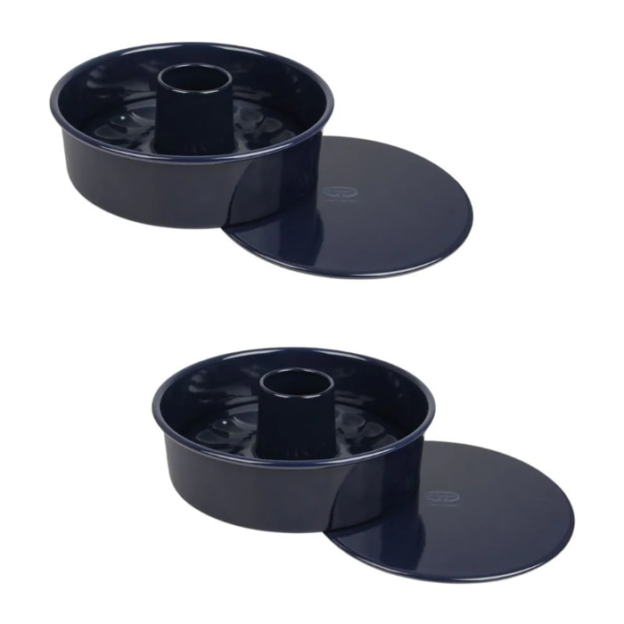 Ensemble de 2 Moules à manqué et savarin double fond 26 cm Dr. Oetker Back Liebe