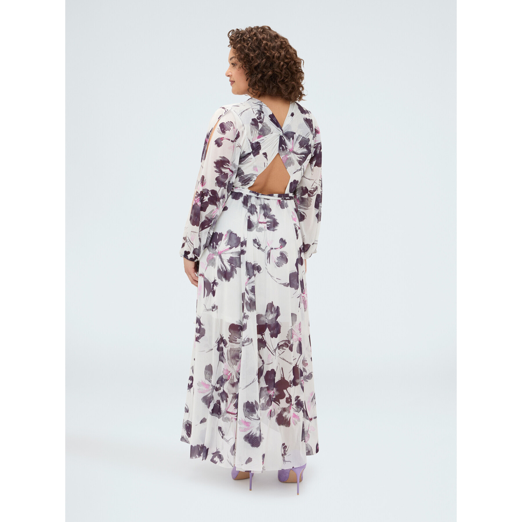 Fiorella Rubino - Vestido largo con estampado floral - Blanco
